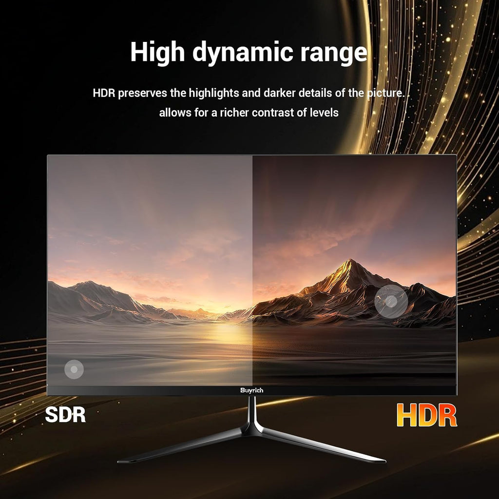 24.5 Inch Gaming Monitor, 200Hz Refresh Rate, FHD 1920x1080, Fast Response Time, Built-in Speakers, Metal Stand, VESA Compatible, for PC Gamers and Home Setup