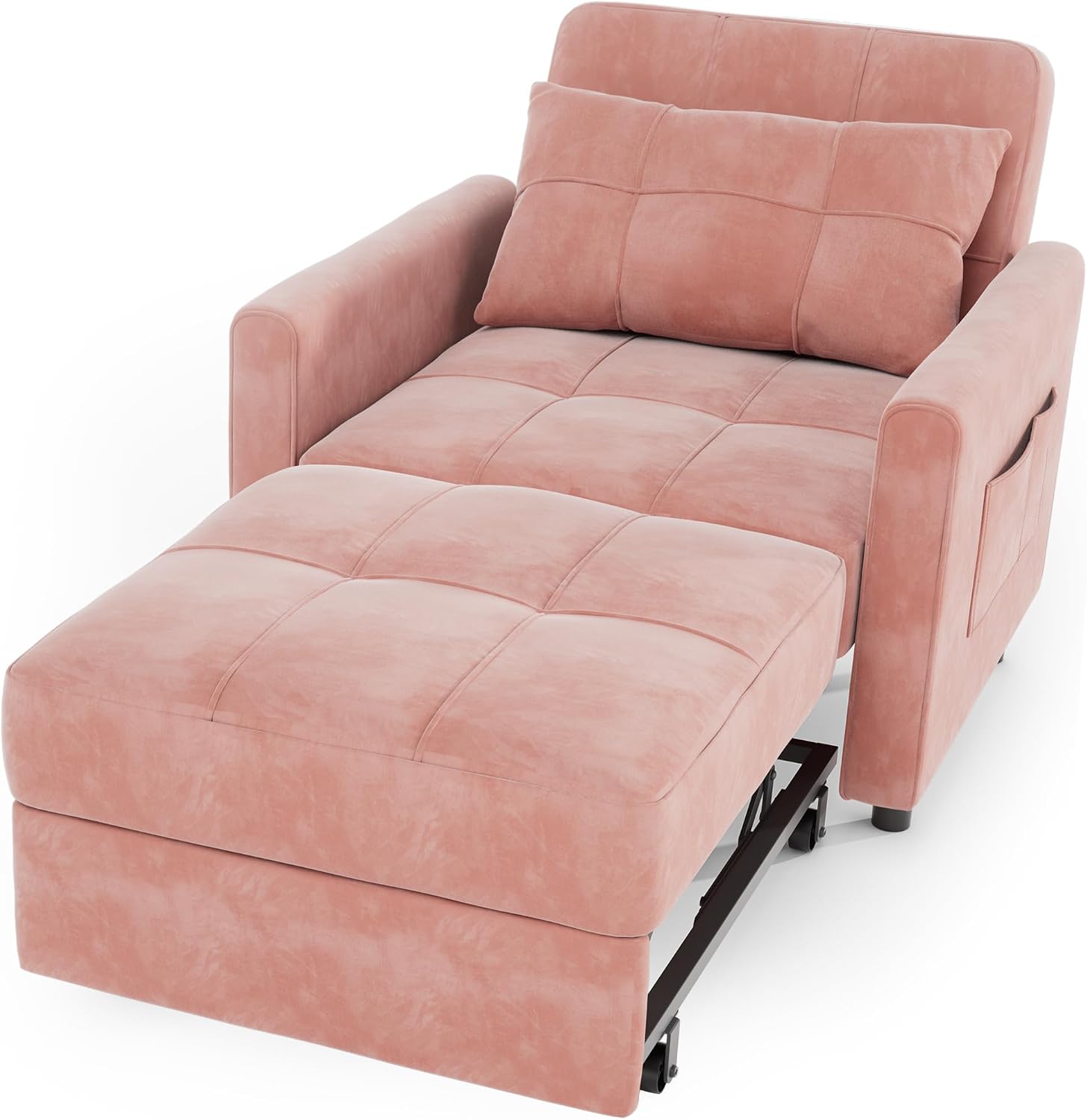 Gizoon Sofa Bed Chair 3 in 1 Convertible, Pullout Single Sleeper Chair Bed with Adjustable Backrest, Spacious Multifunctional Sofa Couches for Living Room, Bedroom, Apartment