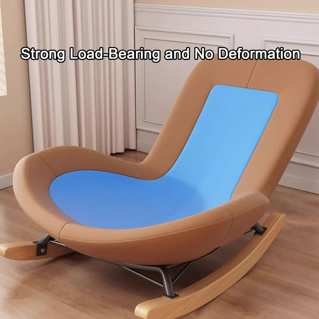 Glider Rocking Chair, Upholstered Rocking Chair Indoor, with Thick Cushion Nursery Rocking Chairs, for Living Room, Bedroom (Color : Brown, Size : B)