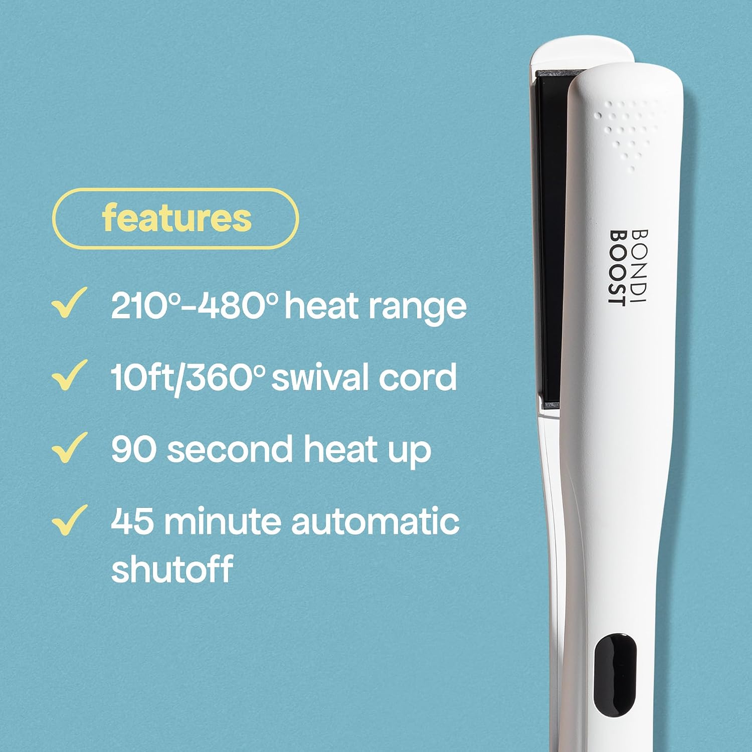 BondiBoost Aloe Plated Flat Iron 1' US