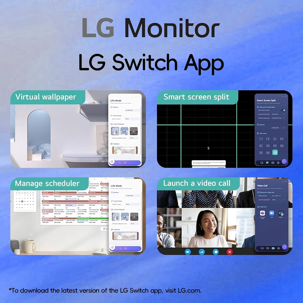 LG 32' QHD (2560 x 1440) IPS Computer Monitor, 100Hz, 5ms, HDR10, 99% sRGB, Dynamic Action Sync, Contrast Ratio 1000:1, Reader Mode, Flicker Safe, HDMI, USB Type-C, Tilt Adjustment, Black