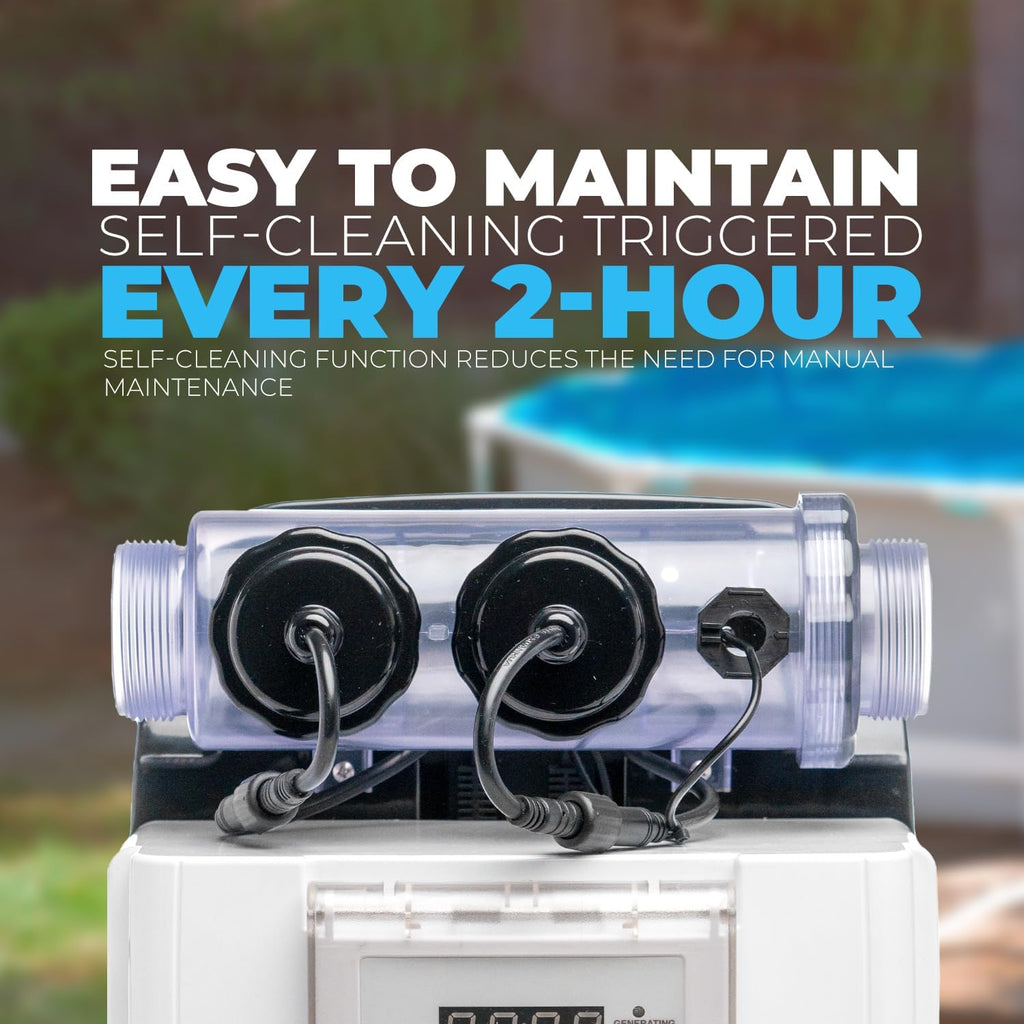 XtremepowerUS Above Ground Pool Salt Water System, Saltwater Chlorinator Built-in Timer for Above Ground Swimming Pool up to 15,000 Gallons with E.C.O. Salt Cell Genertaor