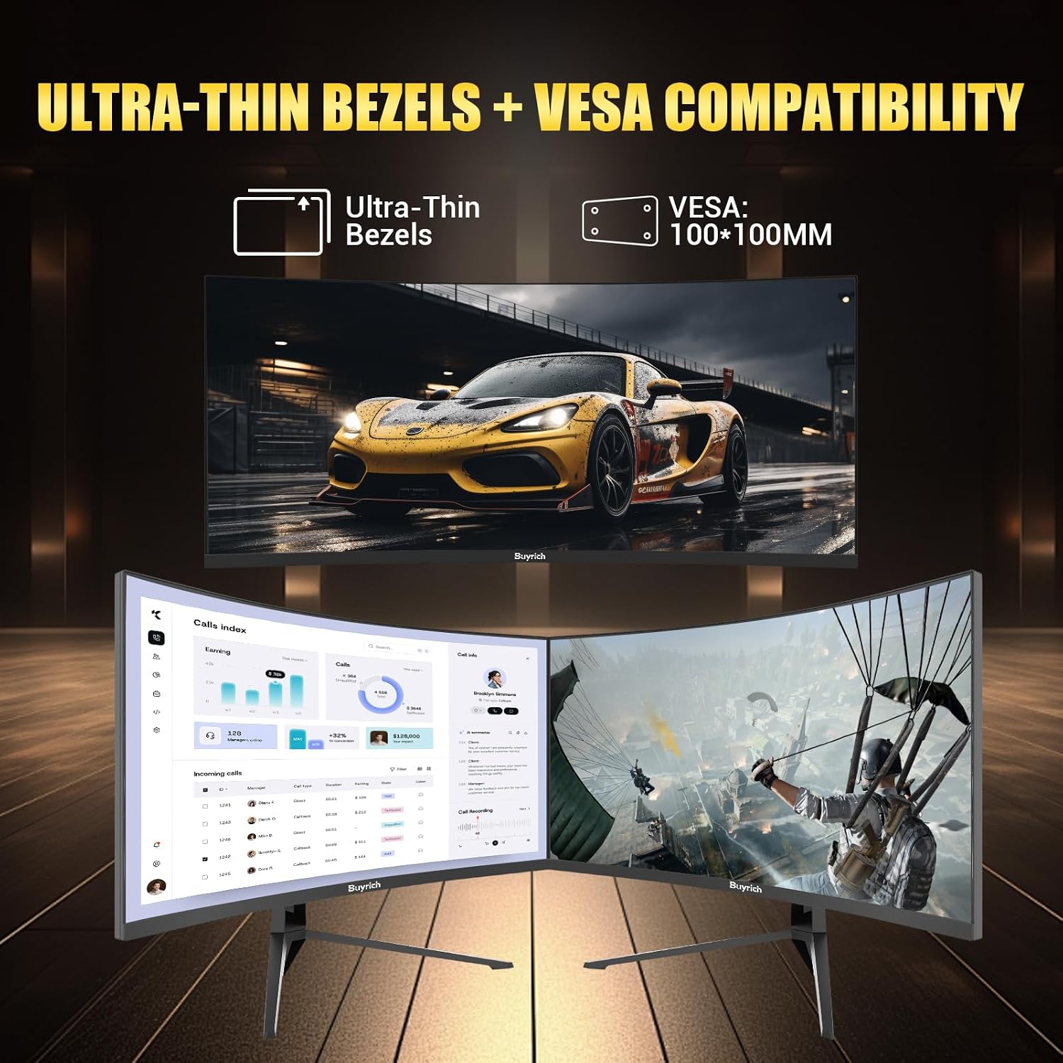34 Inch Curved Gaming Monitor, 240Hz Refresh Rate, UWQHD (3440x1440), 1500R, 1ms MPRT, 3000:1 Contrast Ratio, Sturdy Metal Stand, VESA Mountable, for PC Gamer and Immersive Gameplay