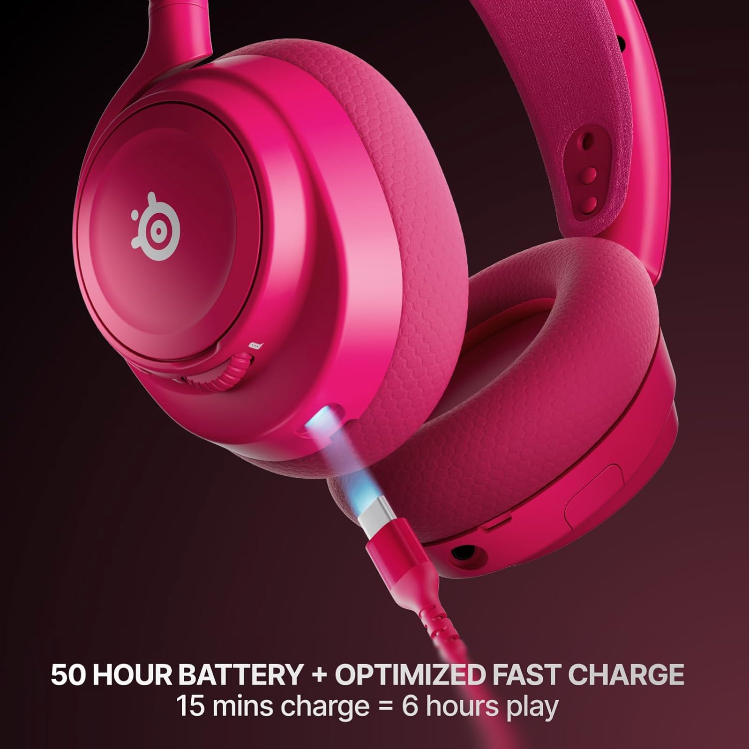 SteelSeries Arctis Nova 7X Wireless Gen 2 Gaming Headset - Real-Time App Control, 50+ HR Play, Neodymium Drivers, Mix 2.4GHz/Bluetooth, Xbox, PC, PS5/PS4, Switch 1/2, Mobile - Magenta