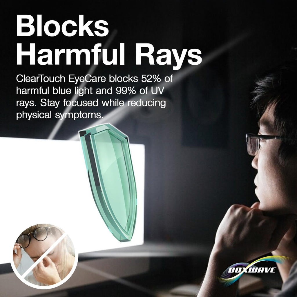 BoxWave Screen Protector Compatible With Sony INZONE M10S OLED QHD 480Hz Gaming Monitor (27 in) - ClearTouch Crystal Anti-UV EyeCare (2-Pack), Filters out Harmful Blue Light Reduce Fatigue