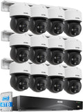 ZOSI C290 4K 16CH POE Security Camera System for 24/7 Recording, 12 x 8MP Wired PoE IP Cameras Outdoor, 360 View, AI Human/Vehicle/Face Detection, Two-Way Talk, Siren Alarm, Auto Tracking, 4TB HDD