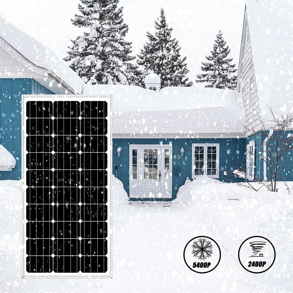 300W Solar Panel Wind Turbine Generator Kit: 100W 12V Wind Turbine + 100W Monocrystalline Solar Panel + Charge Controller + Z Brackets Mount + Cable Connections for Home Cabin Shed Boat RV
