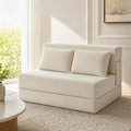 Folding Sofa Bed,Convertible Sleeper Chair with Pillow, Loveseat Fold Out Chair Bed, Memory Foam Floor Couch Mattress, Foldable Futon Couch Lounge for Living Room (Beige-Corduroy, Twin XL)