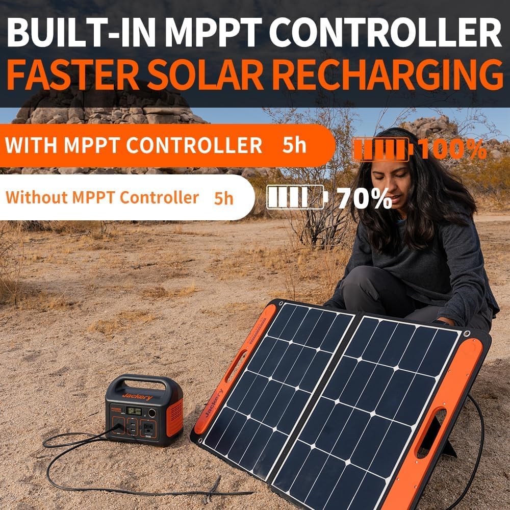 Jackery Portable Power Station Explorer 290, 290Wh Backup Lithium Battery, 110V/200W Pure Sine Wave AC Outlet, Solar Generator (Solar Panel Not Included) for Outdoors Camping Travel Hunting Blackout