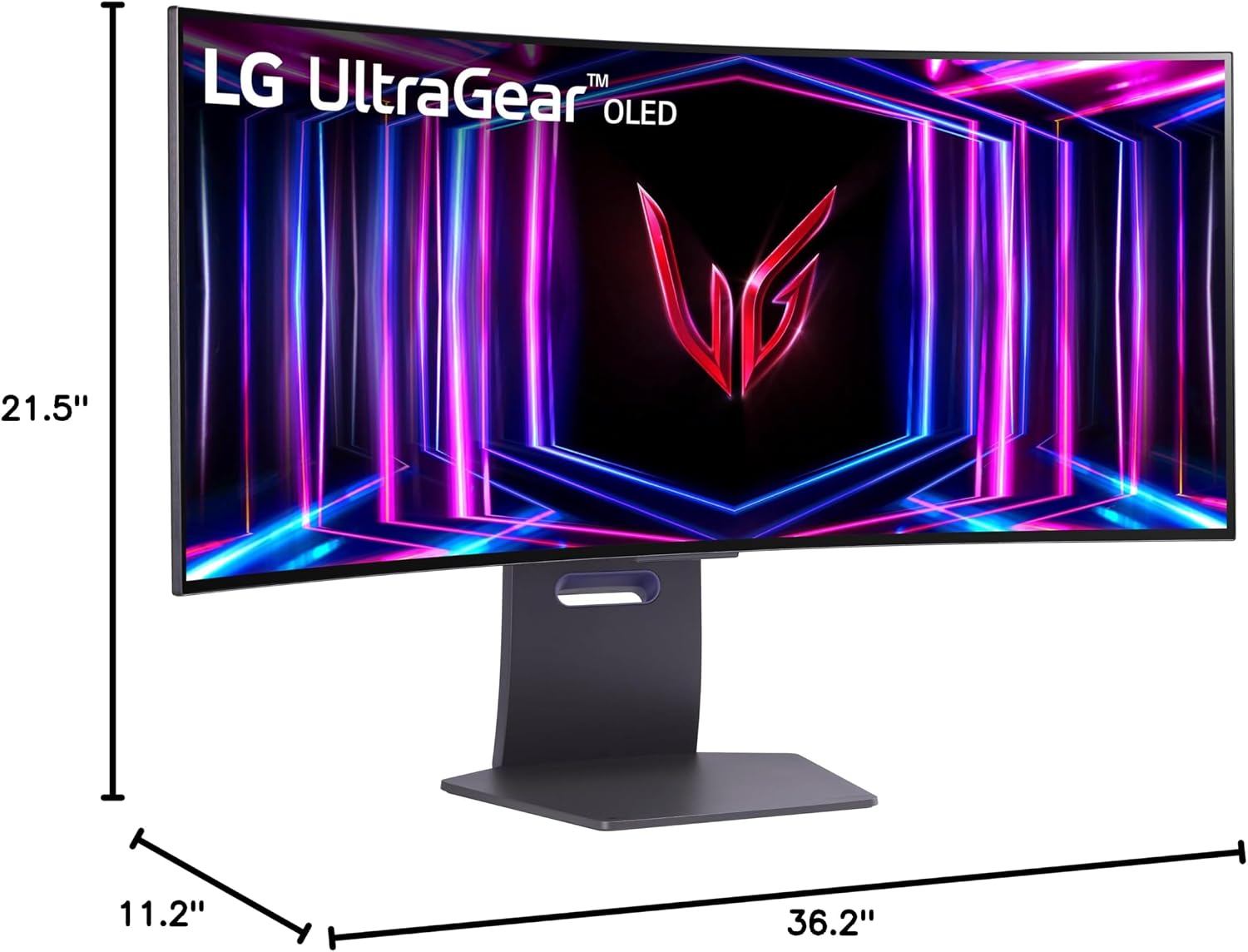 LG 34GS95QE 34-inch Ultragear OLED Curved Gaming Monitor WQHD 800R 240Hz 0.03ms DisplayHDR True Black 400 AMD FreeSync Premium Pro NVIDIA G-Sync HDMI 2.1 DisplayPort Tilt/Height/Swivel Stand Black