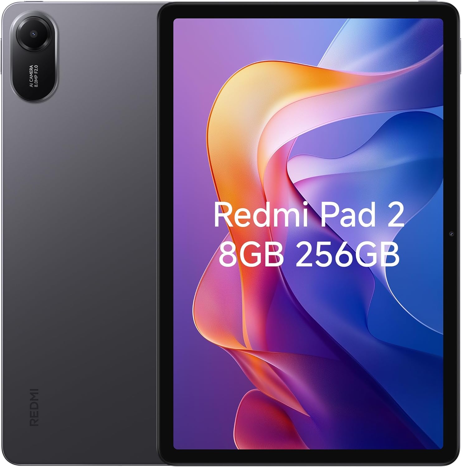 Xiaomi Redmi Pad 2 Only WiFi (No Calls or Text) 11' 2.5K Octa Core 4 Speakers Global ROM 9000mAh Bluetooth 5.3 8MP Model 25040RP0AL (Graphite Gray, 256GB + 8GB)