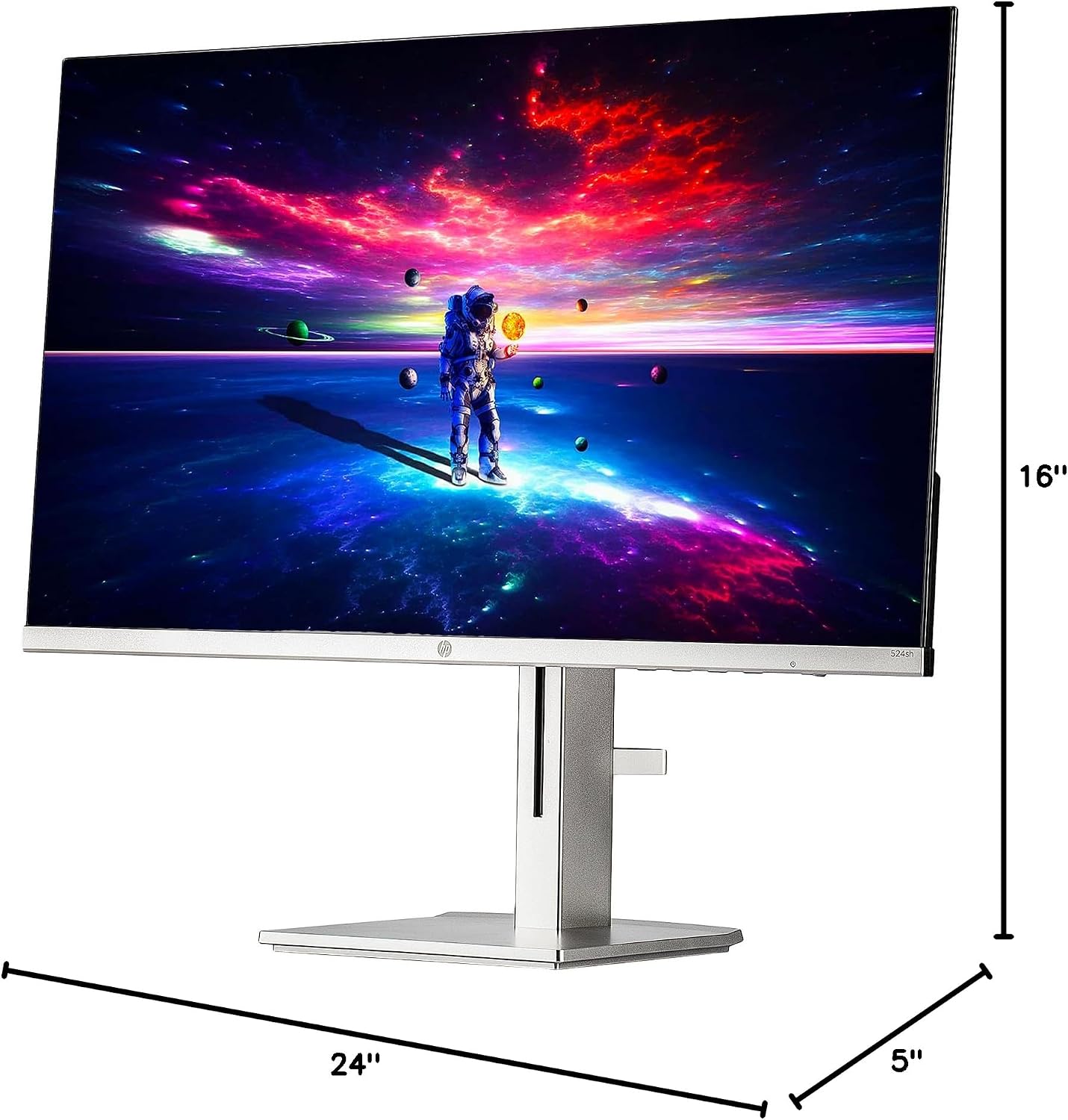 HP Series 5 524SH 23.8' Full HD (1920×1080) Monitor | IPS Display, 100Hz, Slim Bezel, Eye Comfort Tech, Height Adjustable Stand & HDMI Connection, Replaces M24H (94C19AA#ABA) + Screen Protector + More