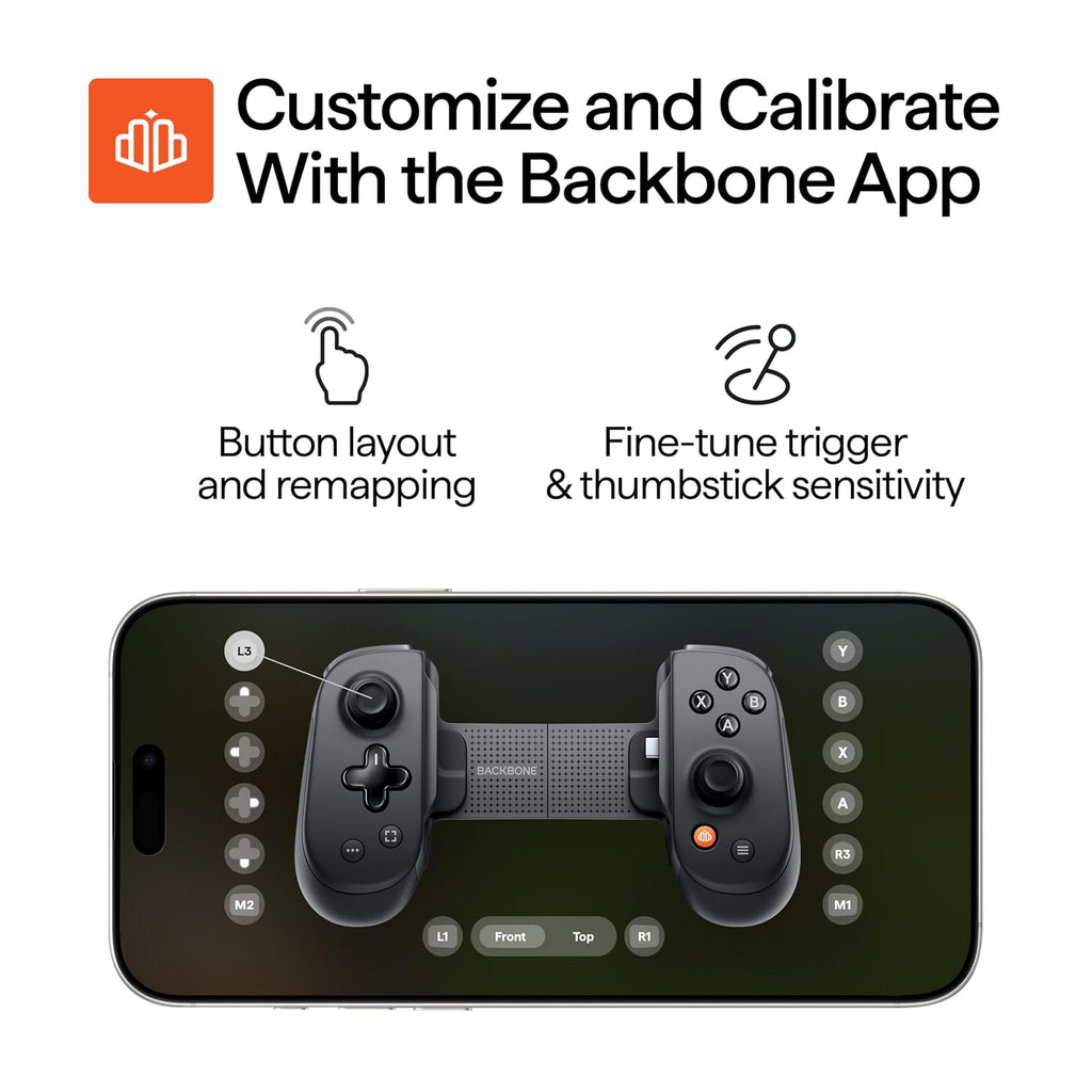 BACKBONE Pro Mobile Gaming Controller for iPhone 15/16/17 & Android, USB-C/Bluetooth Controller, Stream Xbox, Play Call of Duty, PlayStation via iOS Remote Play - 3 Months Apple Arcade Included