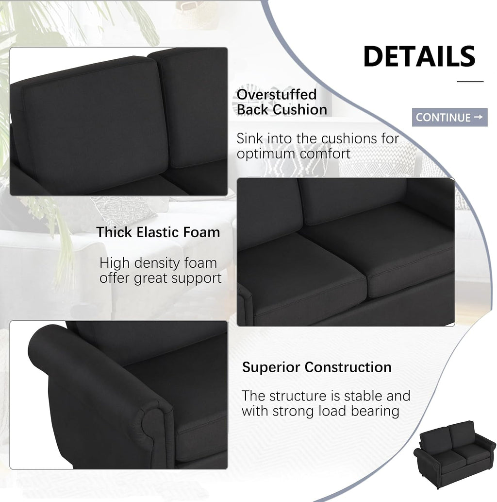 Sleeper Couch Small Sofa for Living Room or Bedroom Including Pull Out Bed