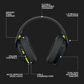 Logitech G435 Lightspeed Wireless Gaming Headset + Yeti Orb RGB Gaming Microphone with LIGHTSYNC, USB Mic - Black