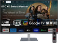 KTC 32 Inch 4K Smart Monitor, Google System UHD (3840x 2160) Smart Monitor with Speakers, Netflix Licensed, Type-C 65W PD, WirelessDisplay, HDR, Hey Google Voice Remot, VESA Support (Renewed)