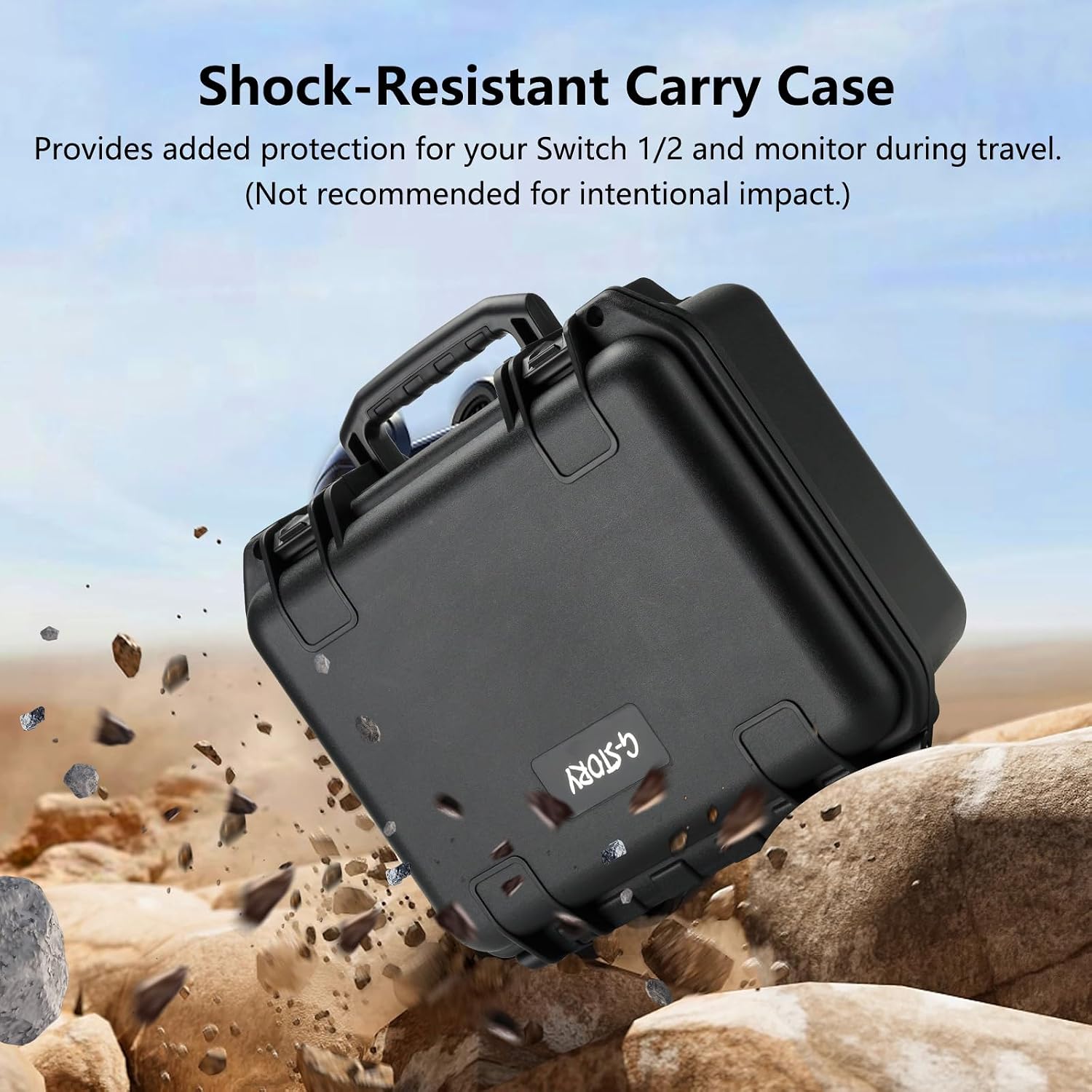 G-STORY 14'' Portable Monitor Case for Switch 2,4K&60Hz or 1080P&120Hz Portable Gaming Monitor IPS Screen HDMI Shock-Resistant Travel carrying Bag Game Mode,Travel Monitor fo Switch2(no Included)