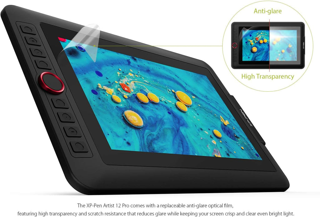 XPPen Artist12 Pro 11.6' Drawing Tablet with Screen Pen Display Full-Laminated Graphics Tablet with Tilt Function Battery-Free Stylus and 8 Shortcut Keys(8192 Levels Pen Pressure and 72% NTSC)