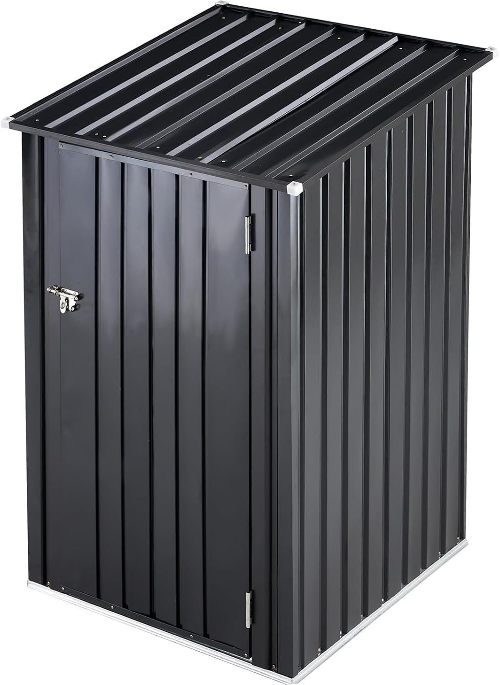 Outdoor Storage Shed, 3 x 3 FT Metal Steel Garden Shed with Single Lockable Door, Small Shed Outdoor Steel Utility Tool Shed for Backyard Patio Garden Lawn