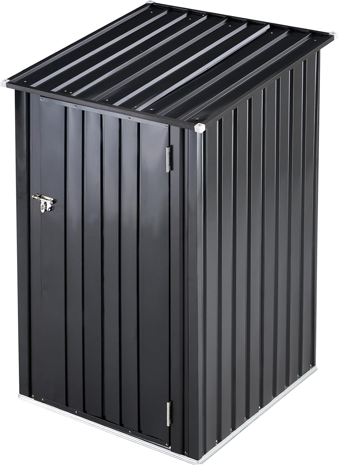Outdoor Storage Shed, 3 x 3 FT Metal Steel Garden Shed with Single Lockable Door, Small Shed Outdoor Steel Utility Tool Shed for Backyard Patio Garden Lawn