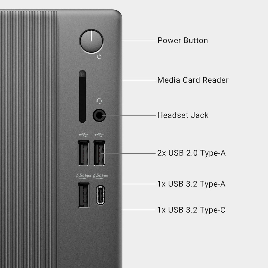 Dell 2025 ECS1250 Business Desktop - Intel Ultra 5-225(10Core, 10Threads), Ultra-Quiet Design, 32GB DDR5 RAM, 1TB PCIe SSD + 512GB Portable SSD, SD-Card Reader, Dual 4K Monitor Support, Windows11