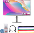 HP Series 5 524SH 23.8' Full HD (1920×1080) Monitor | IPS Display, 100Hz, Slim Bezel, Eye Comfort Tech, Height Adjustable Stand & HDMI Connection, Replaces M24H (94C19AA#ABA) + Screen Protector + More
