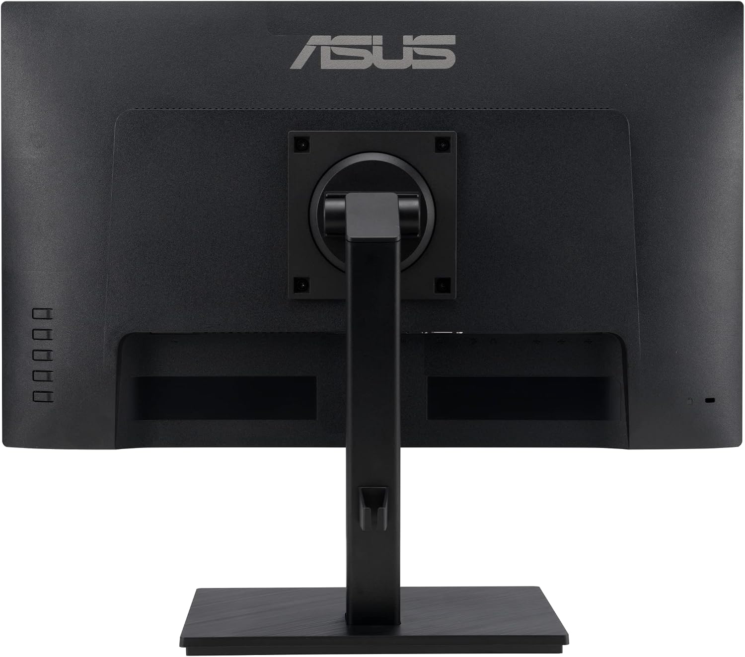 ASUS 24' 1080P Monitor (VA24EQSB) - Full HD, IPS, 75Hz, Built-in Speakers, Eye Care, Low Blue Light, Flicker Free, VESA Mountable, Height Adjustment, Frameless, DisplayPort, HDMI, VGA, USB Hub,Black
