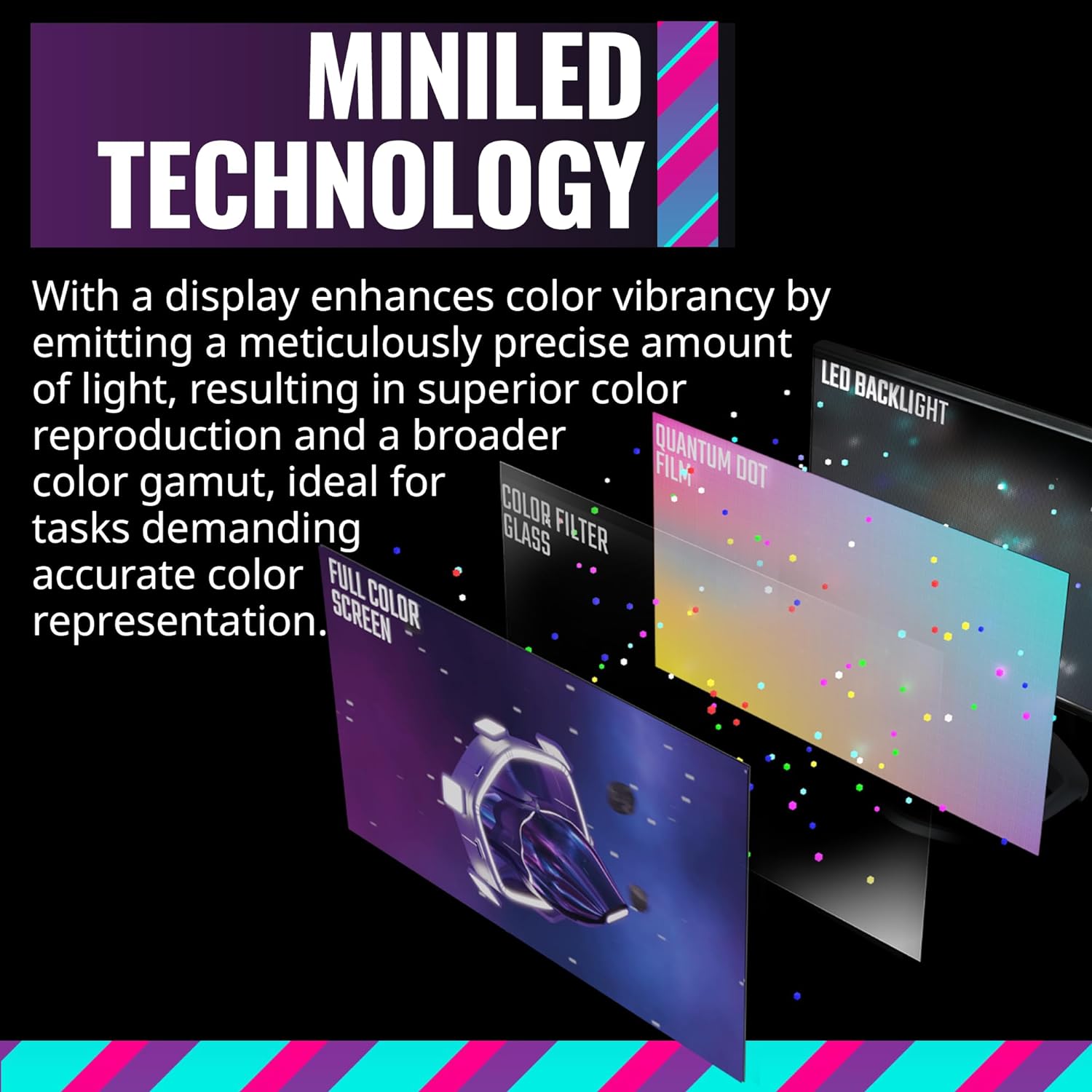 Cooler Master Tempest GP27Q 27' 2K IPS 165Hz QD Tech QHD 2560 x 1440 PC Monitor,HDR1000, 1ms (MPRT)/ 2ms (GTG), FreeSync/G-Sync, MiniLED, DP1.4 * 1 + HDMI2.0 * 2 + TypeC*1 (CMI-GP27-FQS-US)