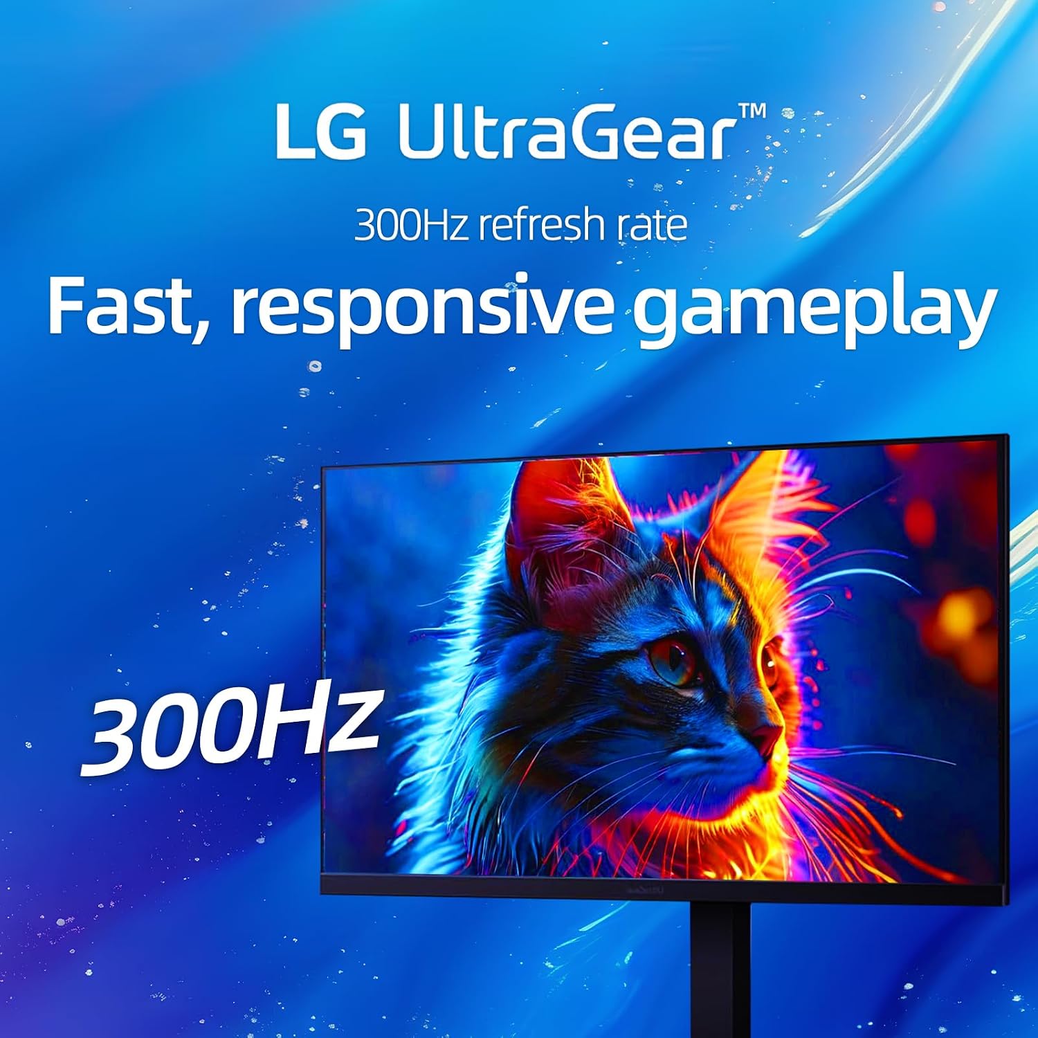 LG 27' Ultragear QHD Gaming Monitor, 300Hz, 1ms, NVIDIA G-Sync, AMD FreeSync Premium, VESA DisplayHDR 400, DisplayPort, HDMI 2.1, USB Type-C, Tilt/Height/Swivel/Pivot Adjustment Stand, Black