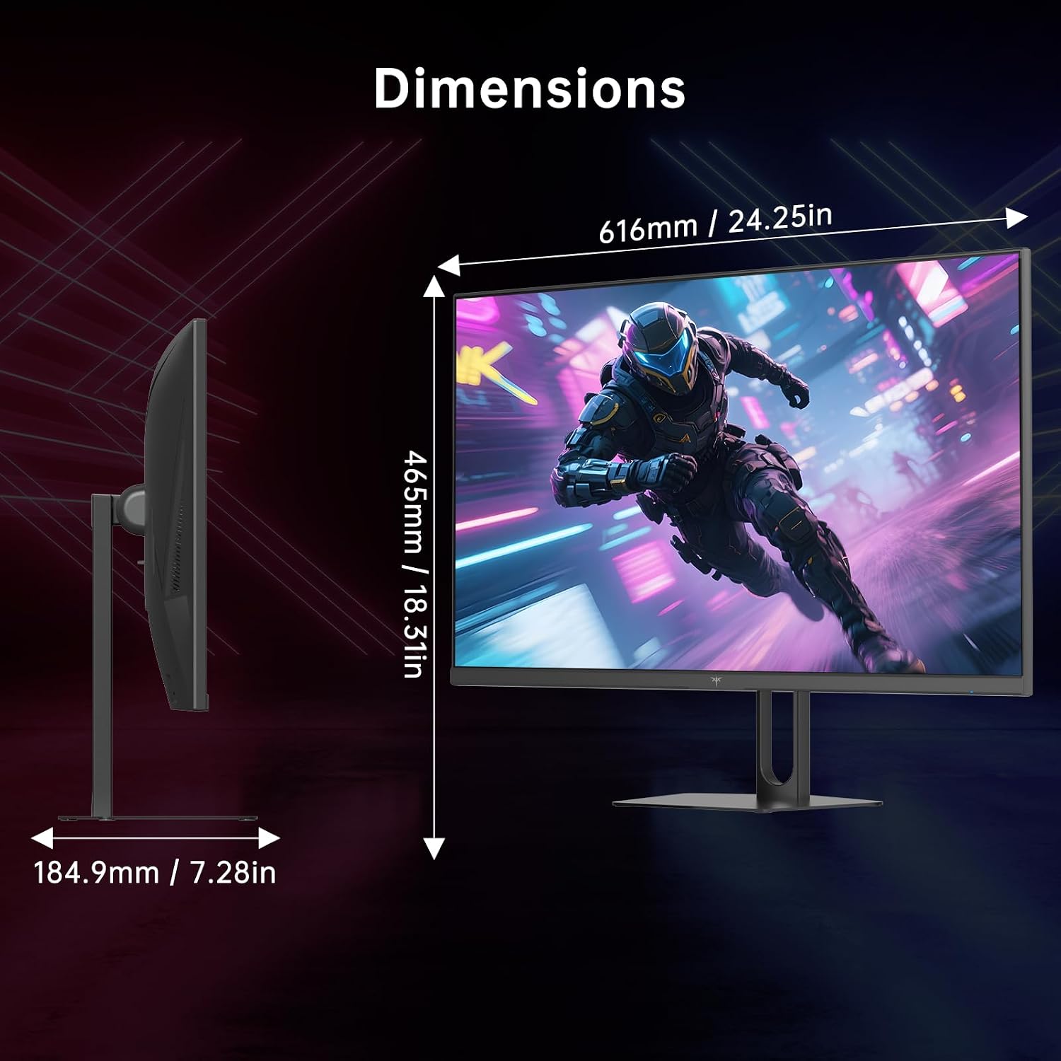 KTC 27 Inch Gaming Monitor - 2K QHD 2560 x 1440 Monitor, Up to 210Hz & 1ms, Bulit-in Speakers, Adaptive Sync, HDR400, 131% sRGB, IPS Monitors Gamer with HDMI 2.0 x 2 & DP1.4 x 2, H27T22C-3 (Renewed)