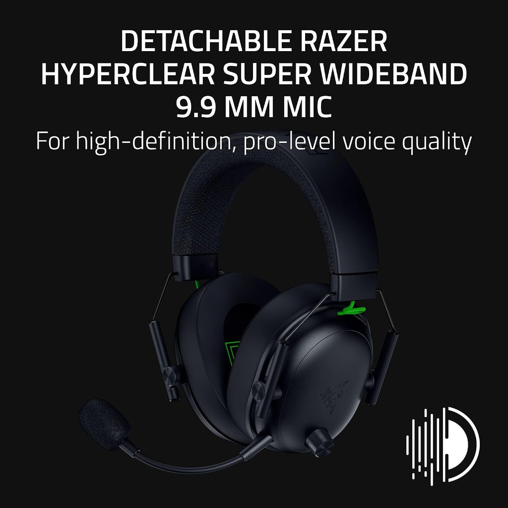 Razer BlackShark V3 Wireless Gaming Headset for Xbox: 50mm Drivers - Super Wideband Mic - 2.4 GHz, Bluetooth, USB - Works with PC, Mac, PS5, Nintendo Switch, Smartphone - Long Battery Life - Black