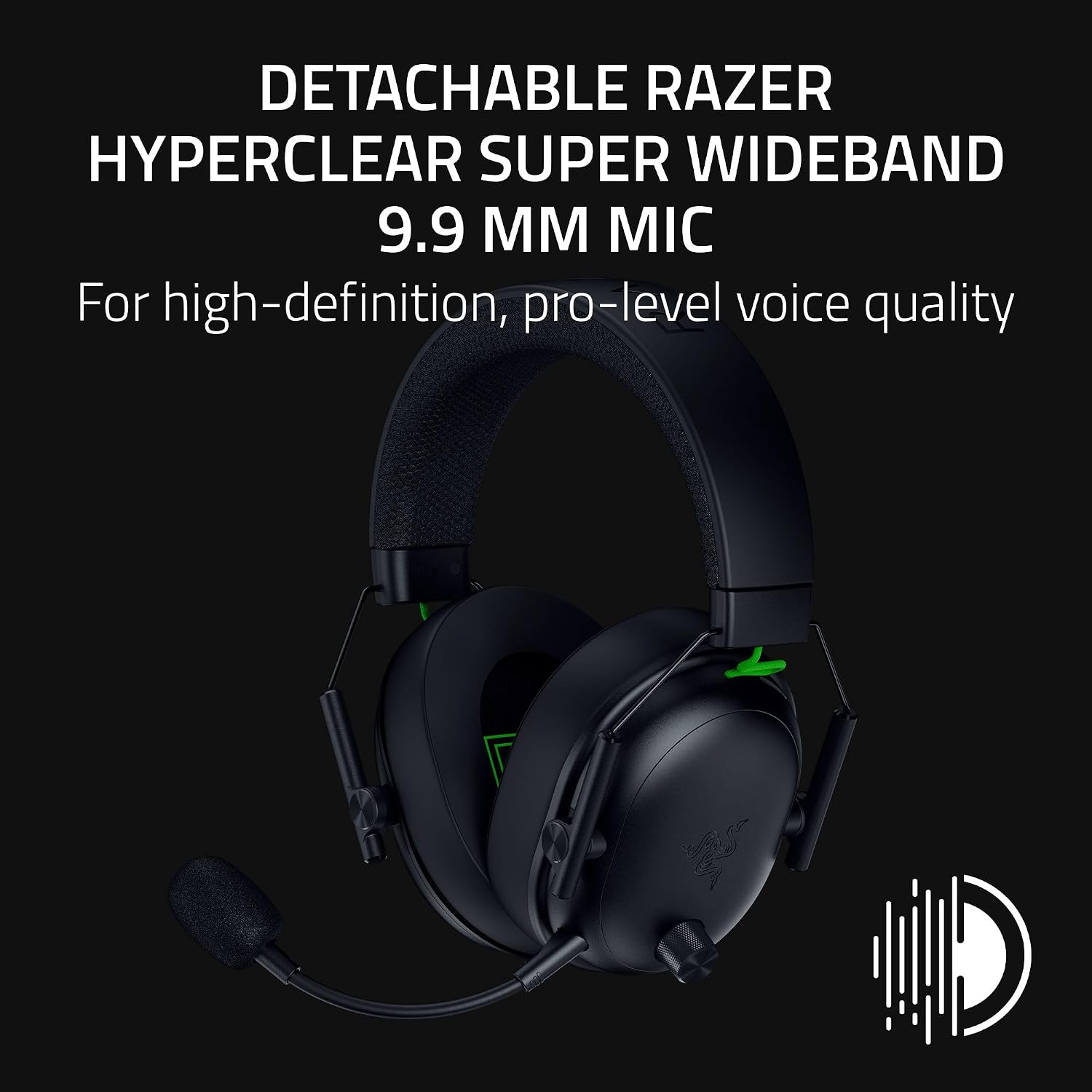 Razer BlackShark V3 Wireless Gaming Headset for Xbox: 50mm Drivers - Super Wideband Mic - 2.4 GHz, Bluetooth, USB - Works with PC, Mac, PS5, Nintendo Switch, Smartphone - Long Battery Life - Black