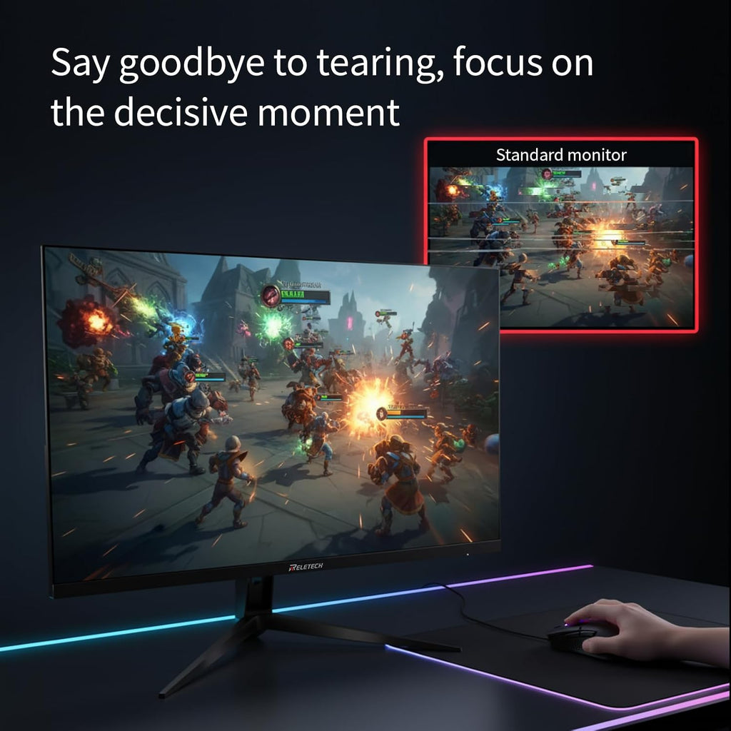 27 Inch Gaming Monitor, FHD(1920x1080), 240Hz Refresh Rate, Fast IPS Panel, 1ms Response Time, FreeSync & G-Sync Compatible, 100% sRGB, HDMI & DP Ports VESA Mount (R27 Fury)
