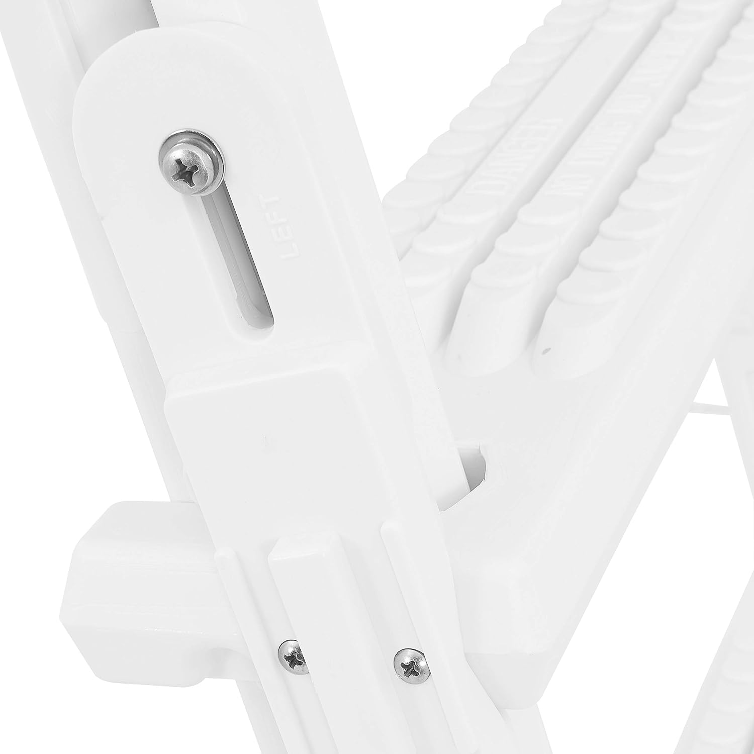 XtremepouwerUS Deluxe Incline Above Ground in-Pool Swimming Pool Ladder Pool Step Adjustable Ladder, White
