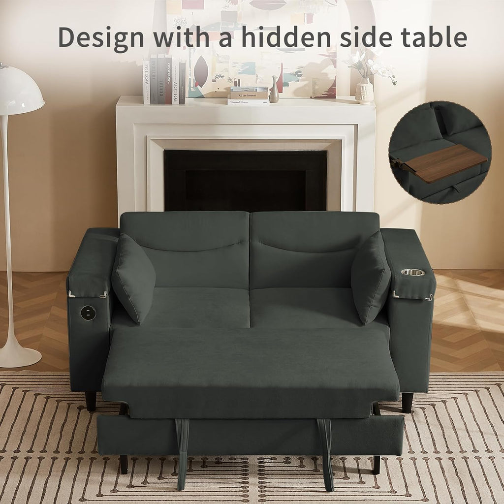 Auvsoce 66.4' Loveseat Sofa, Modern Couches for Living Room,Corduroy Recliner, Dual armrest Storage Space, Integrated Spring Cushion, Solid Wood Frame, Built-in USB Charging Port (Grey)