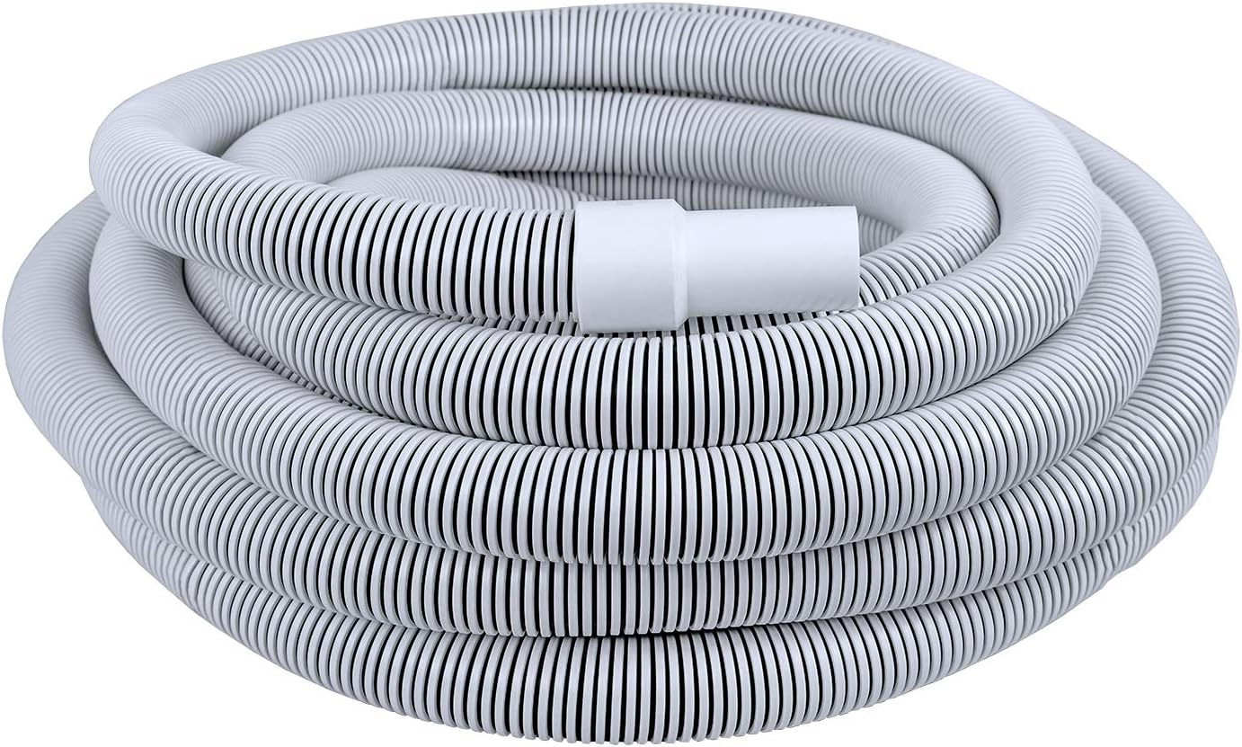Poolmaster 50-Foot Commercial Grade In-Ground Swimming Pool Vacuum Hose with Leak-Proof Swivel Cuff, 1.5-Inch Heavy-Duty Spiral Wound Pool Cleaner Hose, UV & Chemical Resistant, Made in USA