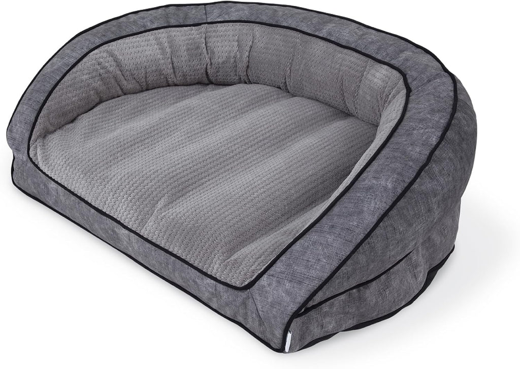 Petmate La-Z-Boy Harper Sofa Large Dog Bed Grey 43x35 Inches for Dogs up to 125lbs with Durable Removable Washable Cover