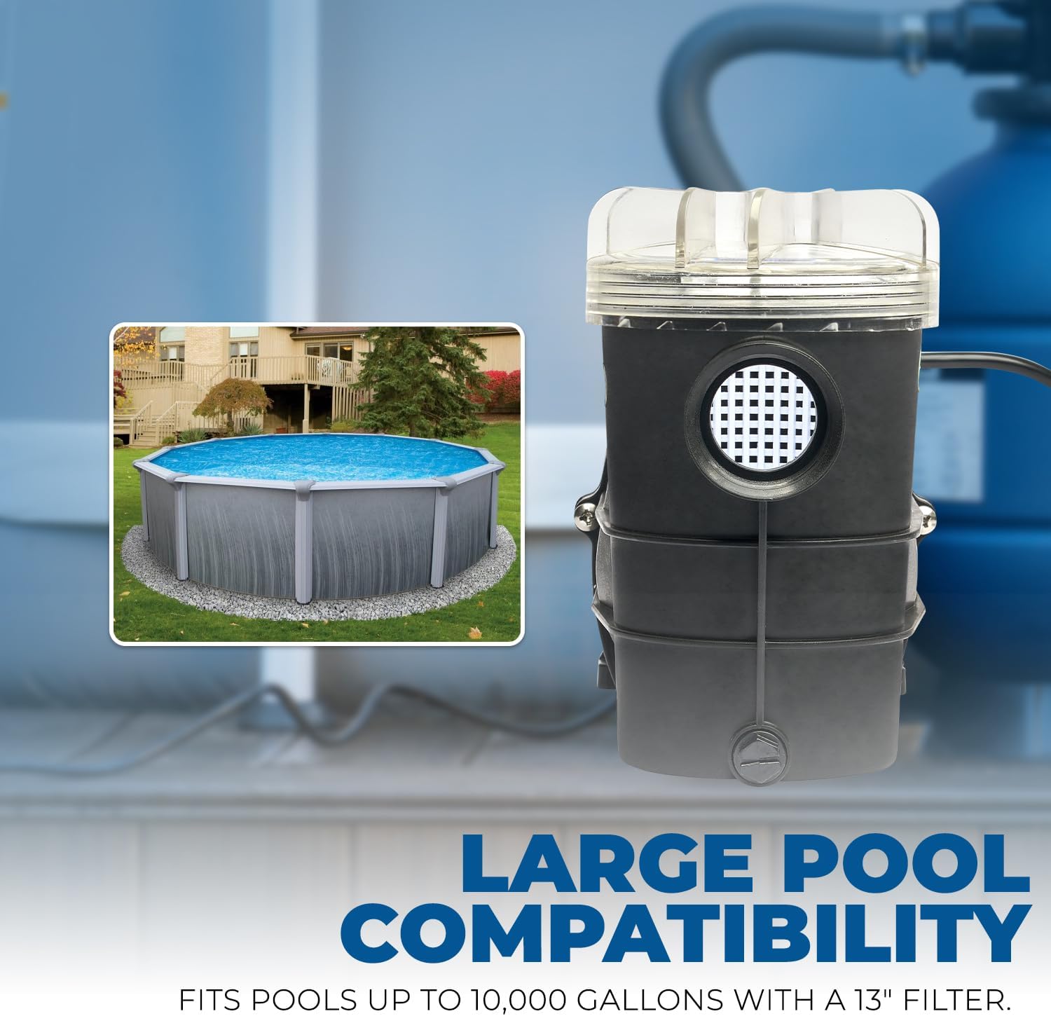 XtremepowerUS 3/4HP 2,400GPH High Flow Pond DIY Self Priming for Above Ground Swimming Pool Pump Strainer Basket 1.5' NPT Inlet/Outlet