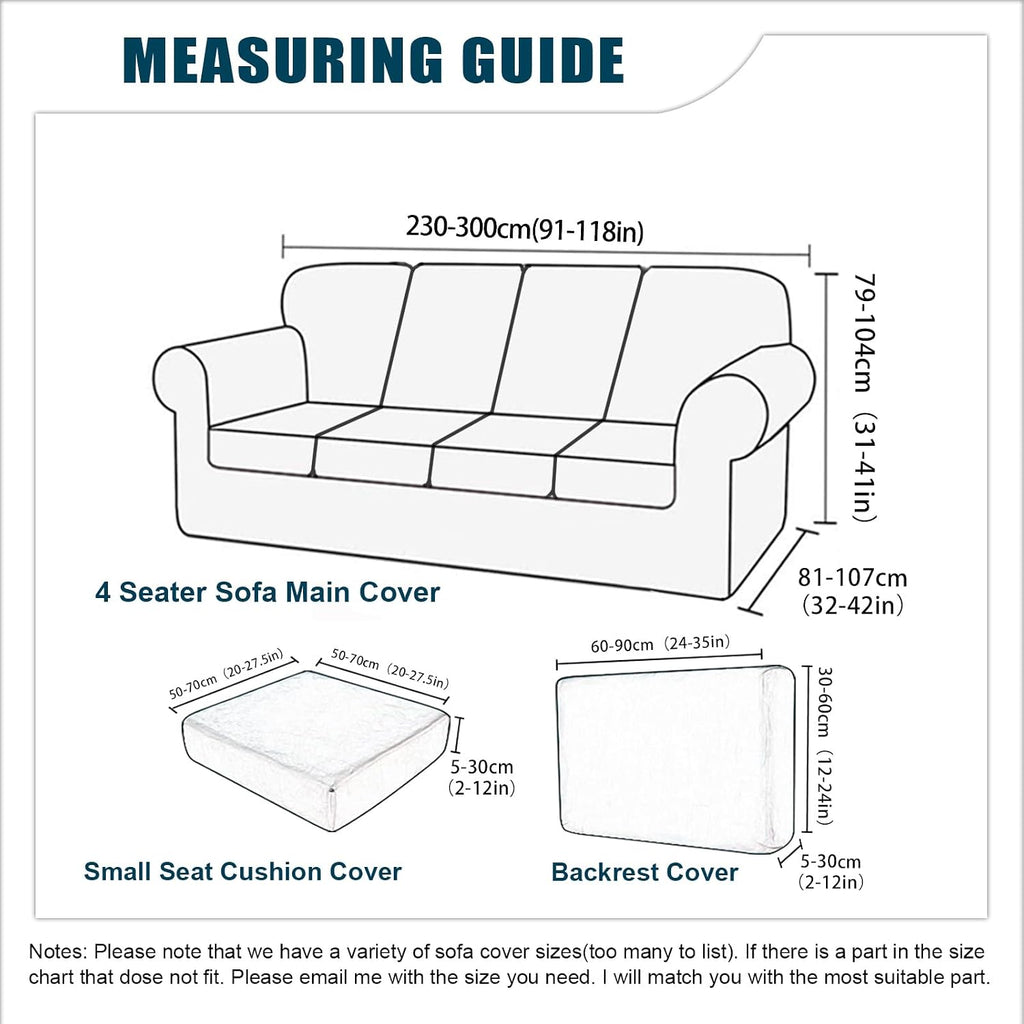 Couch Cover Velvet, Stretch Sofa Covers for Separate Main Cover/Backrests and Seat Cushions Couch Cover, for Living Room Furniture Slipcovers (Dark Green,Small Seat 9 Piece)