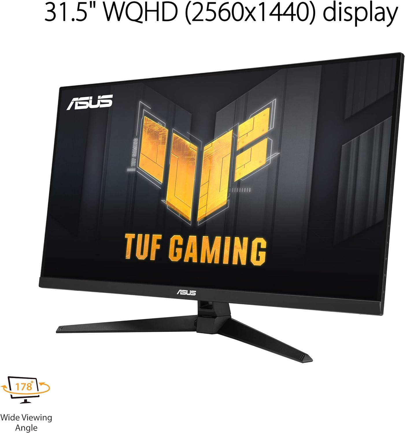 ASUS TUF Gaming 31.5' 1440P HDR Monitor (VG32AQA1A) - QHD (2560 x 1440), 170Hz, 1ms, Extreme Low Motion Blur, FreeSync Premium, DisplayPort, HDMI, HDR-10, Shadow Boost, VESA Wall Mountable (Renewed)