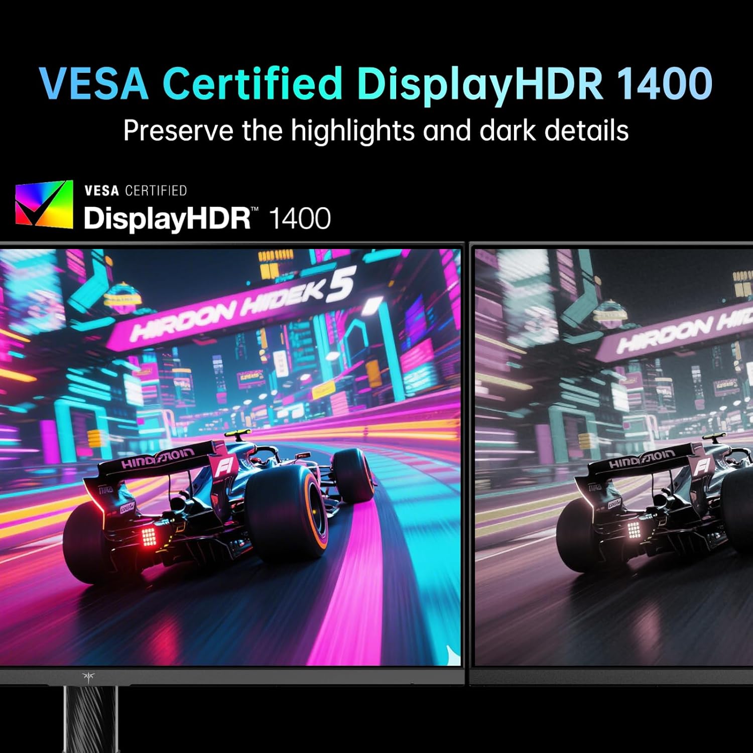 KTC Mini LED Monitor 27 Inch | Gaming Monitor | 2K@180Hz QHD (2560x1440P) | VESA Display HDR1400 | 1ms | FreeSync/G-Sync | 148% sRGB HDMIx2, DPx1 Vertical and Wall Mounting Support White(Renewed)