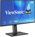 ViewSonic VG2452 24 Inch 1080p Monitor, IPS Display with 100Hz for Smooth Home and Office Productivity, Full Ergonomic Adjustability, 5-Port USB Hub, 65W USB-C, HDMI, and DisplayPort Inputs