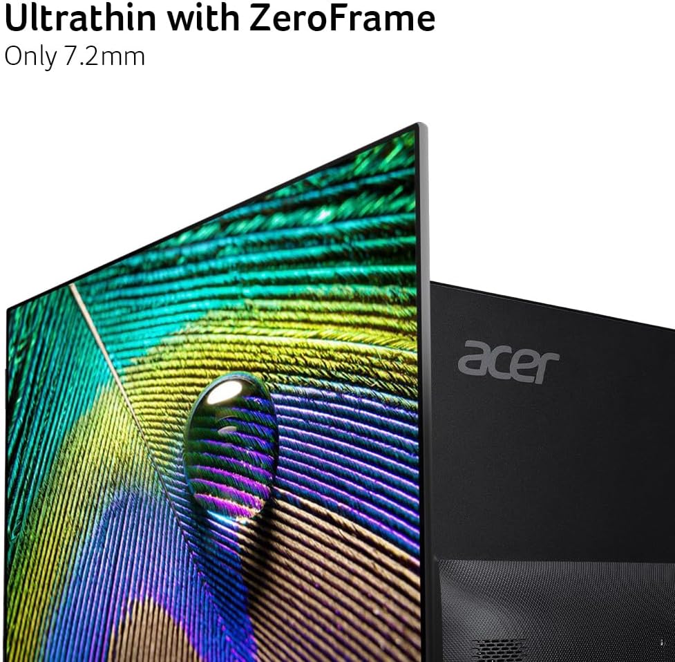 Acer SB242Y EBI 23.8' Full HD (1920 x 1080) IPS Zero-Frame Gaming Office Monitor | AMD FreeSync Technology Ultra-Thin Stylish Design 100Hz 1ms (VRB) Low Blue Light Tilt HDMI & VGA Ports