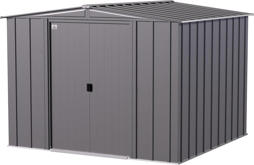 Arrow Classic Steel Storage Shed, 8x8, Charcoal