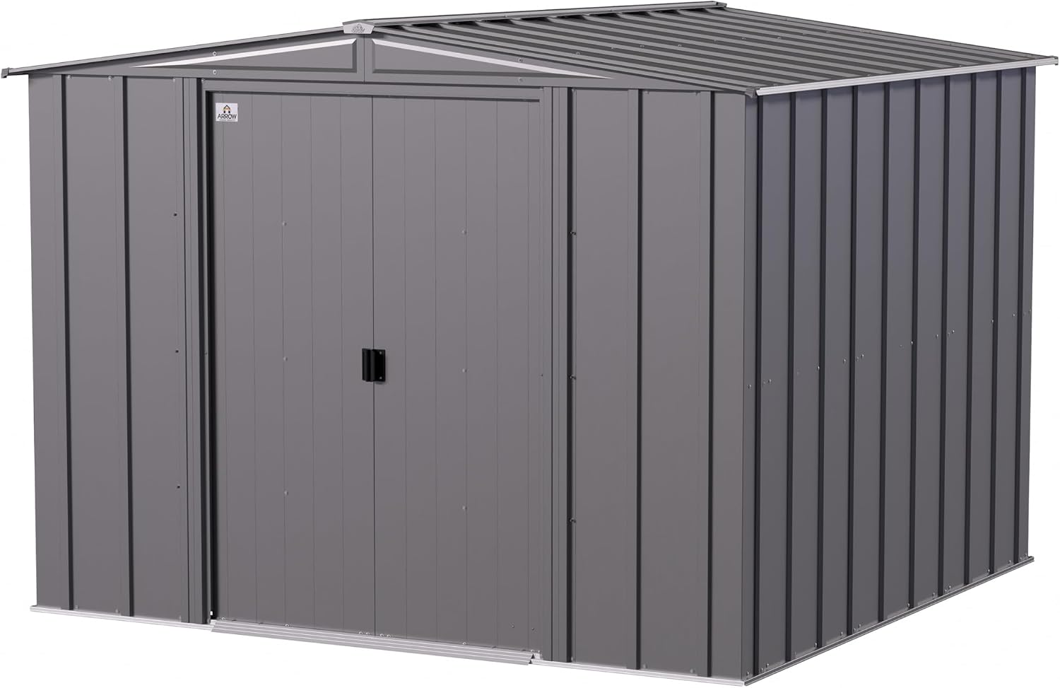Arrow Classic Steel Storage Shed, 8x8, Charcoal
