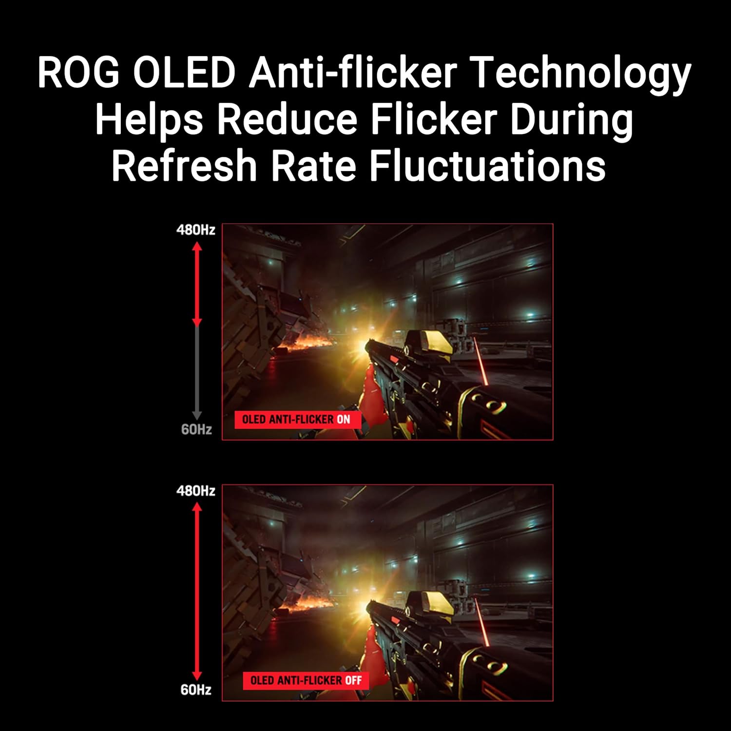 ASUS ROG Swift OLED PG27AQDP gaming monitor ― 27-inch WOLED, 480Hz, 0.03ms, G-SYNC® compatible, custom heatsink, ASUS OLED Care+, AI Assistant, uniform brightness, 99% DCI-P3, and DisplayWidget Center