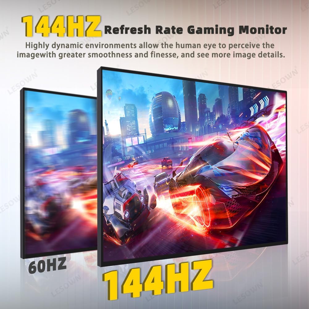 18' 2.5K 144Hz Ultra Thin Portable Gaming Monitor Widescreen 100% sRGB 500Nits USB-C HDMI External Display, Built-in Speakers (18' 2.5K 144Hz No Touch)