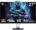 KTC 27 Inch Gaming Monitor - 2K QHD 2560 x 1440 Monitor, Up to 210Hz & 1ms, Bulit-in Speakers, Adaptive Sync, HDR400, 131% sRGB, IPS Monitors Gamer with HDMI 2.0 x 2 & DP1.4 x 2, H27T22C-3 (Renewed)