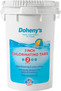Doheny's 3-Inch Stabilized Chlorine Tablets for Sanitizing Swimming Pools | 99% Pure Tri-Chlor, 90% Available Chlorine | Long-Lasting, UV-Protected, Slow-Dissolving | Individually Wrapped 50lb Bucket