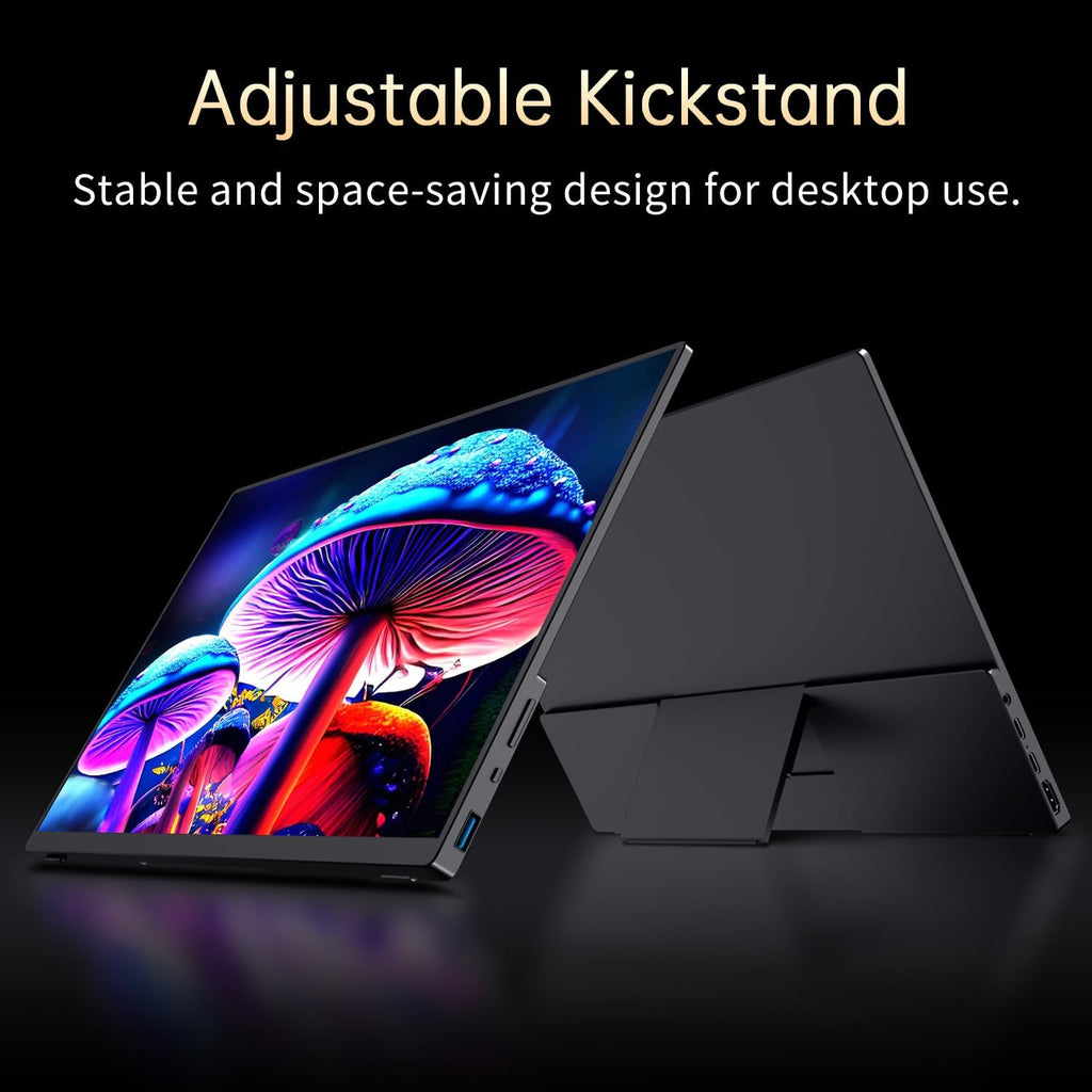 Portable Monitor OLED 4K 3840×2400, 14' Ultra Slim Travel Monitor, 400+ Nits |100% DCI-P3 | 1000000:1 Contrast, HDMI USB C External Monitors for Laptop Mabook PC